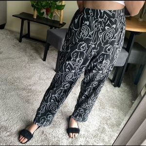 Dazey LA Nudes Print Plush Pants
